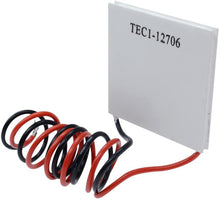 Load image into Gallery viewer, Aideepen 5pcs TEC1-12706 12V 6A Heatsink Thermoelectric Cooler Cooling Peltier Plate Module 40x40MM
