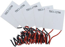 Load image into Gallery viewer, Aideepen 5pcs TEC1-12706 12V 6A Heatsink Thermoelectric Cooler Cooling Peltier Plate Module 40x40MM
