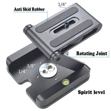 Load image into Gallery viewer, Z Flex Folding Tilt Foldable Desktop Holder Universal Tool for SLR Canon Nikon Sony Quick Release Plate Stand Holder Camera