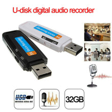 Load image into Gallery viewer, 2020 New arrival U-Disk Digital Audio Voice Recorder Pen charger USB Flash Drive up to 32GB Micro SD TF High Quality J25