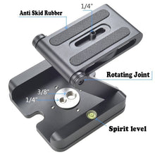 Load image into Gallery viewer, Z Flex Folding Tilt Foldable Desktop Holder Universal Tool for SLR Canon Nikon Sony Quick Release Plate Stand Holder Camera