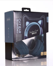 Load image into Gallery viewer, Cat Ear Bluetooth 5.0 Headphones LED Noise Cancelling Girls Kids Cute Headset Support TF Card Jack 3.5mm Mic Wireless Headphones