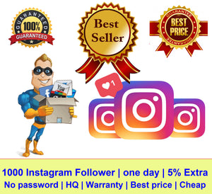 10 Instagram Follower | one day | No password | HQ | Warranty | Best price | Cheap