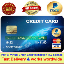 Load image into Gallery viewer, VCC Virtual Credit Card For Paypal Verification | $2 balance | Fast Delivery

