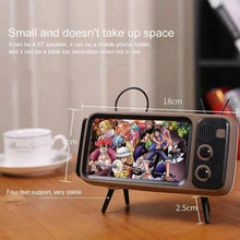 Load image into Gallery viewer, Mini Portable Retro BT Bluetooth Speaker Music TV Design Mobile Phone Holder Speaker Stereo Outdoor Sound
