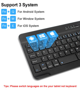 Mini Bluetooth Keyboard Wireless Keyboard for iPad Apple Mac Tablet Keyboard for Phone Universal Support IOS Android Windows