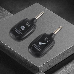 UHF Guitar Wireless System Transmitter Receiver Built-in Rechargeable