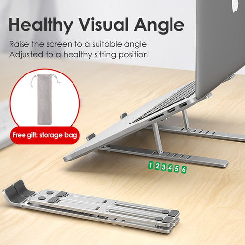 LINGCHEN Laptop Stand for MacBook Pro Notebook Stand Foldable Aluminium Alloy Tablet Stand Bracket Laptop Holder for Notebook