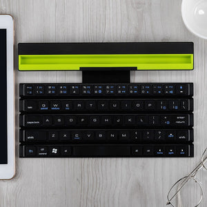 R4 64 Keys Reel Portable Mini Folding Bluetooth Keyboard Foldable Wireless Keypad  For Tablet Iphone Laptop Smartphone #T30G