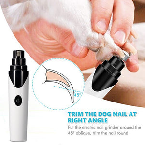 Rechargeable Pet Nail Grinder Dog Nail Clippers Painless USB Electric Cat Paws Nail Cutter Grooming Trimmer File US Dropshipping