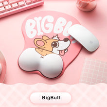 Load image into Gallery viewer, Cute Corgi Dog 3D Mouse Pad Ergonomic Soft Silicon Gel Anime Mousepad With Wrist Support Mouse Mat For Girls Gift
