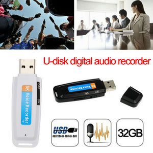 2020 New arrival U-Disk Digital Audio Voice Recorder Pen charger USB Flash Drive up to 32GB Micro SD TF High Quality J25