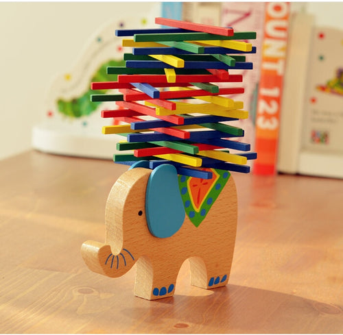 Baby Toys Educational Elephant/Camel Balancing Blocks Wooden Toys Beech Wood Balance Game Montessori Blocks Gift For Child