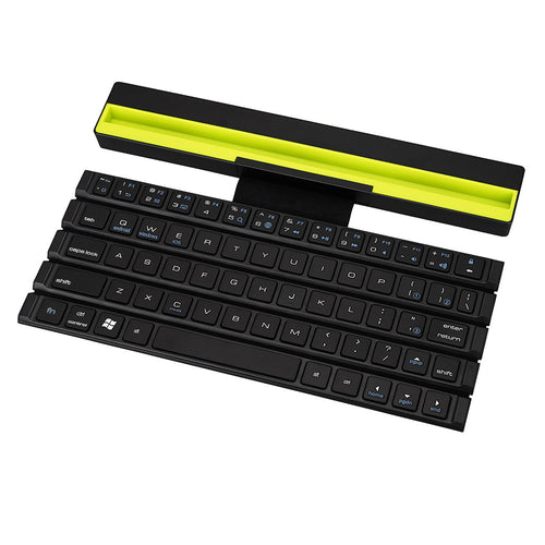 R4 64 Keys Reel Portable Mini Folding Bluetooth Keyboard Foldable Wireless Keypad  For Tablet Iphone Laptop Smartphone #T30G