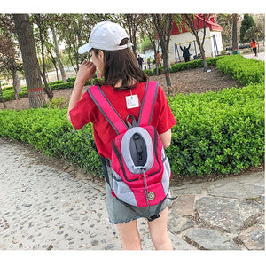 Venxuis Outdoor Pet Dog Carrier Bag Pet Dog Front Bag New Out Double Shoulder Portable Travel Backpack Mesh Backpack Head