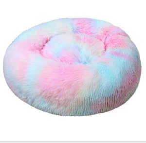 Pet Dog Bed Long Plush Super Soft Pet Bed Kennel Round Dog House Cat Bed For Dogs Bed Chihuahua Big Large Mat Bench Pet Supplies