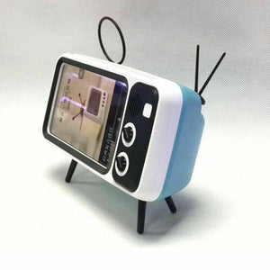 Mini Portable Retro BT Bluetooth Speaker Music TV Design Mobile Phone Holder Speaker Stereo Outdoor Sound