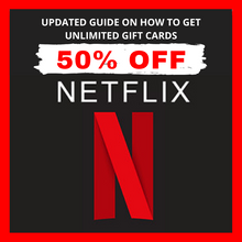Load image into Gallery viewer, Get Netflix Gift Cards UP To 40-60% Off Discounted UPDATED GUIDE
